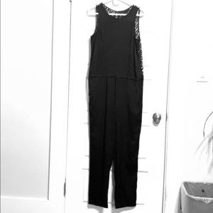 Black silk jumpsuit !!